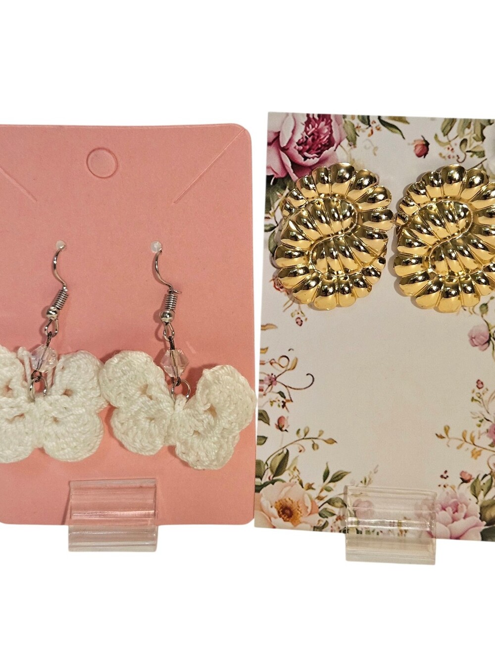 12 Pairs Of Gold & Silver Tone Fashion Earrings In Multiple Styles & Colors - Picture 7 of 7